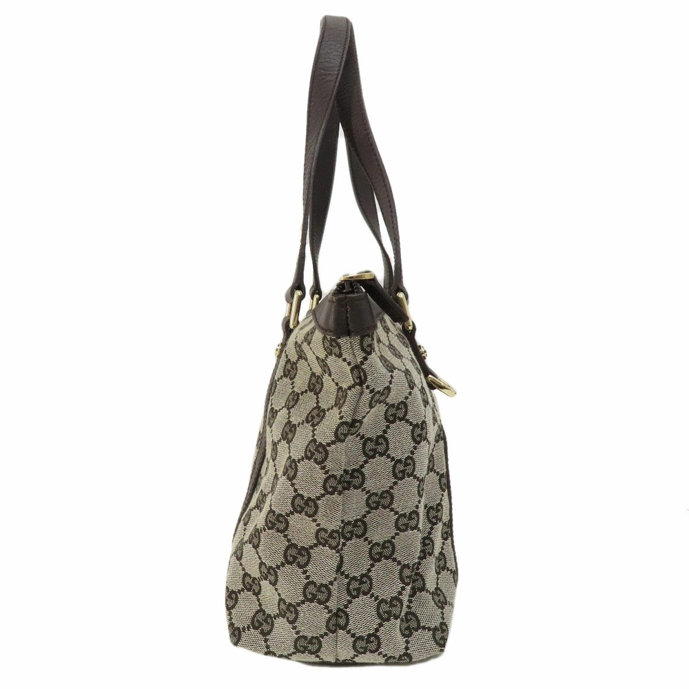 Gucci GG Canvas Abbey tote brown leather - Picture 3 of 11